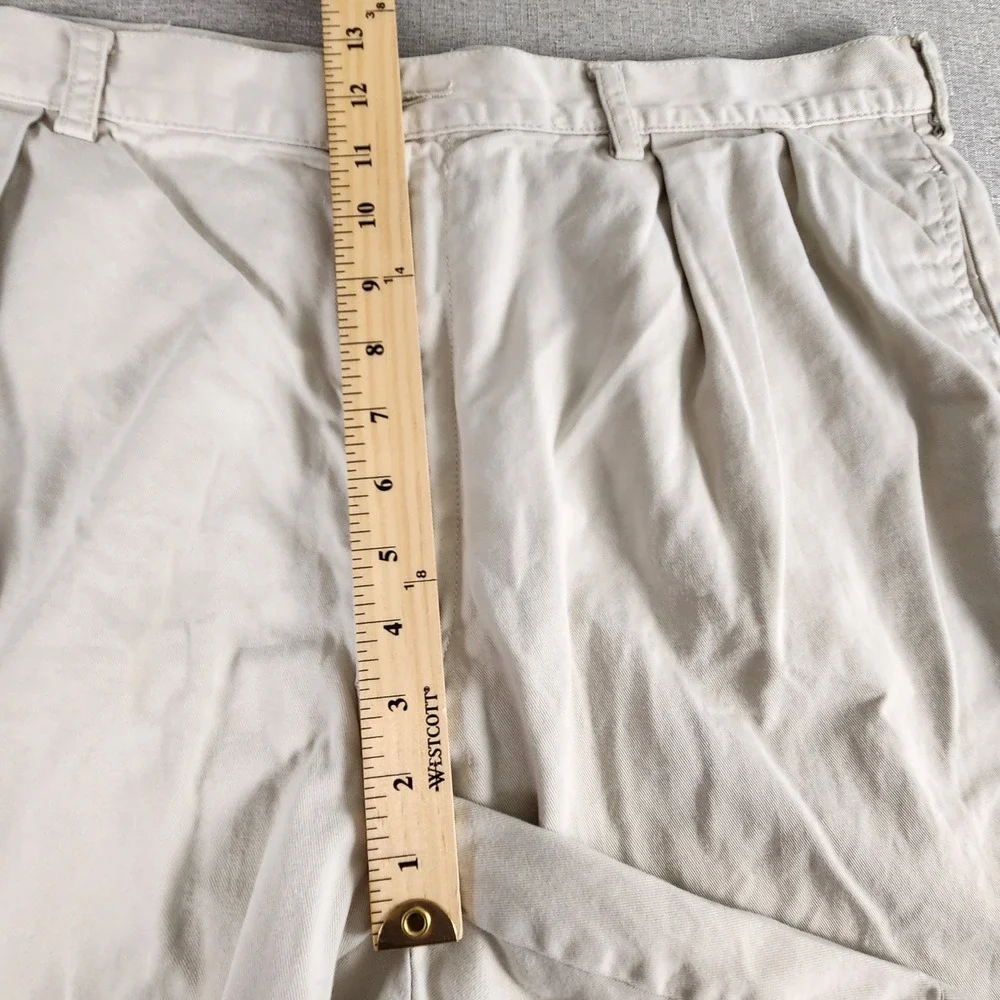Polo Ralph Lauren Tyler Short Mens 40 Khaki Tan Pleated Chino Cotton Shorts